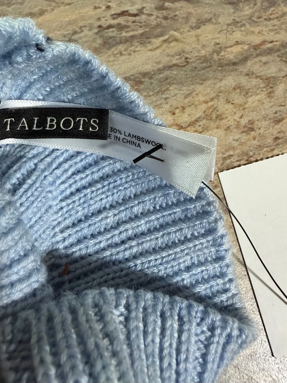 NWT Talbots Light Blue Knit Gloves - Classic Winter Accessory